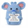 Creative Funny Handmade Crochet Emotional Support Dolls with Positive Energy Card Desktop Ornament Home Decor for Friend Gifts