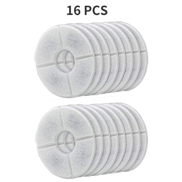 Filter für Katzenbrunnen, dreifaches Filtersystem, Filter für Haustierbrunnen für Katzen, Ersatz für automatischen Katzenbrunnen mit 2,5 l Fassungsvermögen