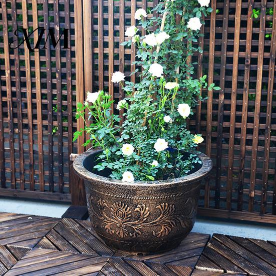 Large Capacity Decorative Planter Water Lily Planter, Vintage Round Plant Pot, Without Drainage Hole, Bowl with No Extra Plastic Flower Pot for Lotus,