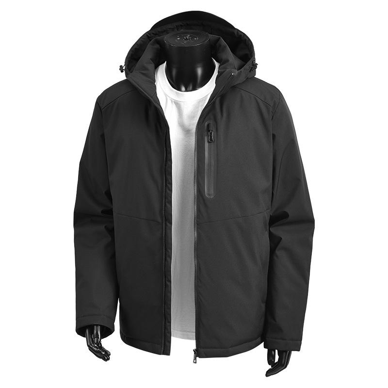 Cotton Jacket Men's Winter Loose Hooded Cotton Jacket Soft Shell Outdoor Cotton Jacket Men's Jacket