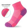 Womens Ankle Anti-blister Thick Cushioned Cotton Wicking Hiking Athletic Running Socks 5 Pairs