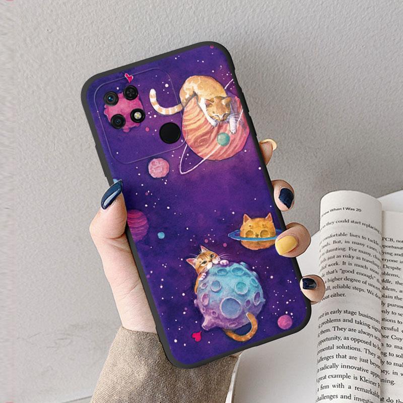 Case For Redmi 10 10C 10A Cute Heart Flower Back Cover Soft Silicone Matte Protective Funda For Xiaomi Redmi 10C Redmi10 Bag