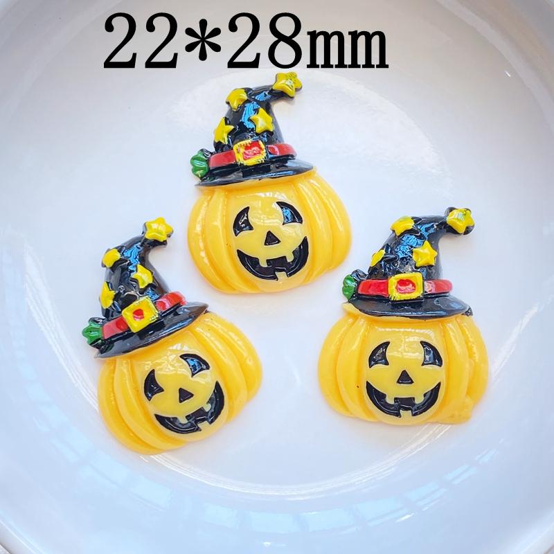10Pcs New Cute Hand Drawn Halloween Series Flat Back Resin Cabochons Scrapbooking DIY Jewelry Craft Decoration Accessorie