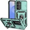 For Samsung Galaxy S25 FE 5G Case Slide Camera Lens Protect Armor Phone Case For Galaxy S 25 FE S25FE Magnetic Holder Ring Cover