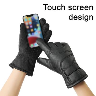1 Pair Thermal Riding Gloves Waterproof Windproof Touchscreen Gloves Thermal Fleece Running Ski Work Motorcycle Gloves for Cold Weather