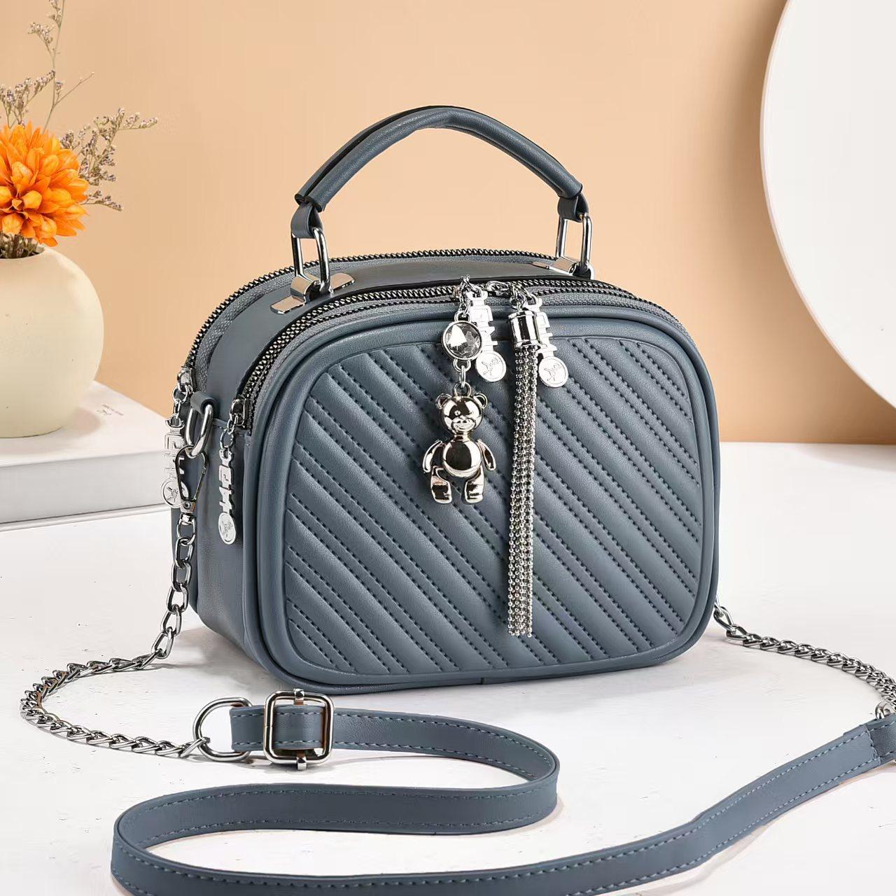 

Новая большая вместимость легкий роскошный высококачественный мягкий прочный модный изысканный легкий дорожный уличный кроссбоди на плечо синий