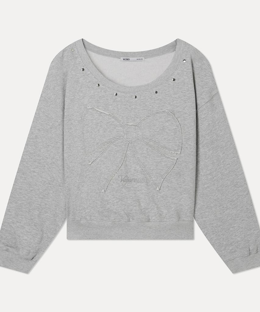 MIXXO Brushed Studded One-Shoulder Sweatshirt Re Lwfv49A_Miwlwg12Qa