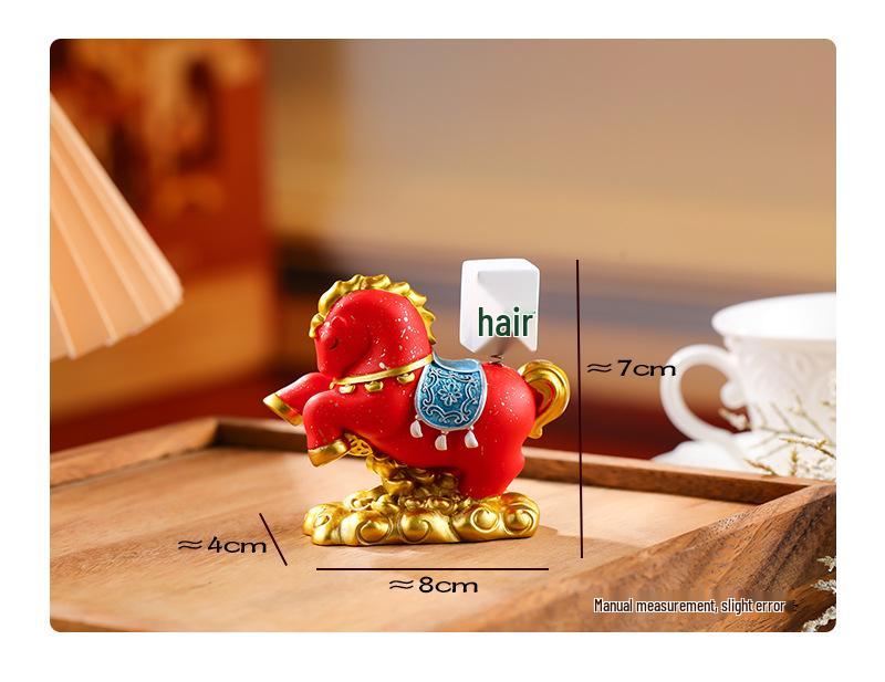 2026 New Year Prosperity Horse Ornament Set: Chinese Style Wealth Gift for Housewarming & Clients