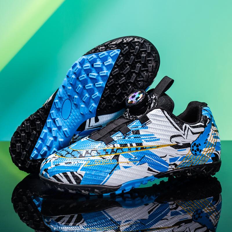 2025 New Rotating Button Children's School Football Shoes Boys Broken Nails Game Training Shoes