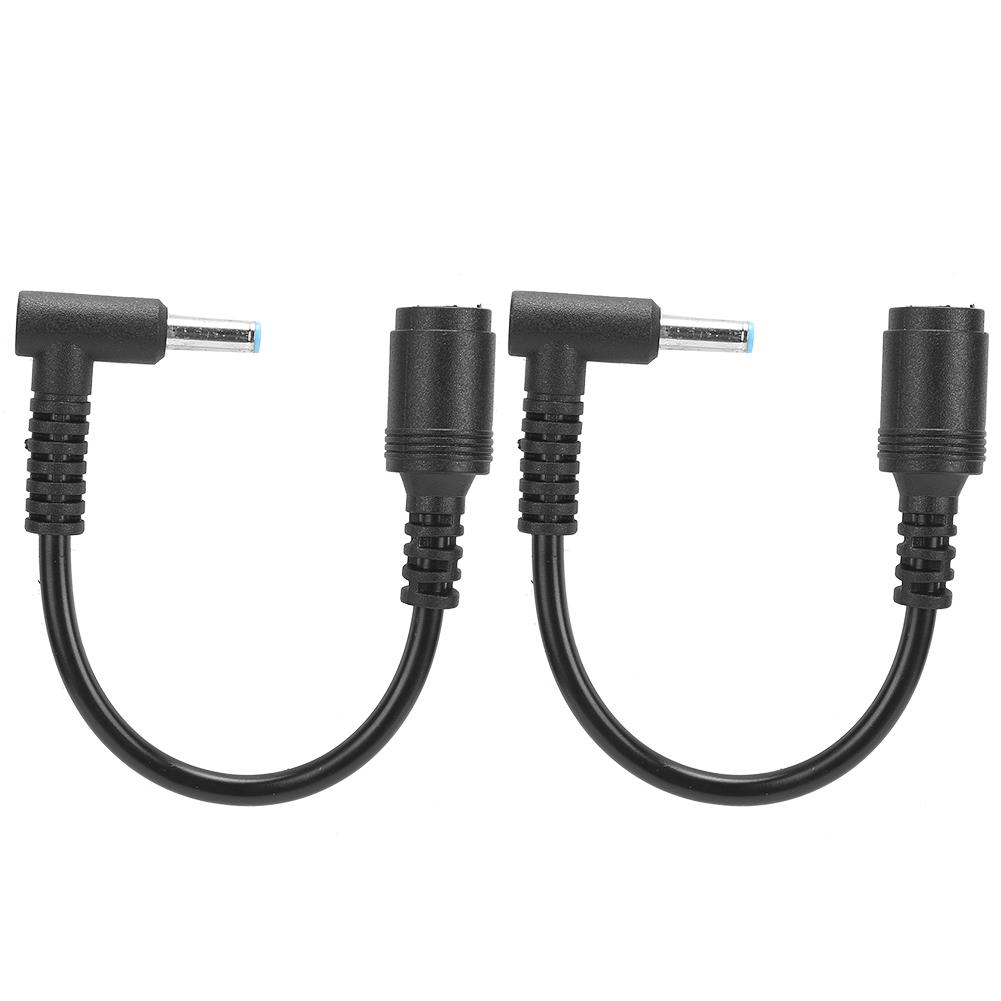 2Pcs Power Adapter Converter Cable 7.4x5.0mm Female To 4.5x3.0mm Male Bent Tip with Pin for HP Ultrabook