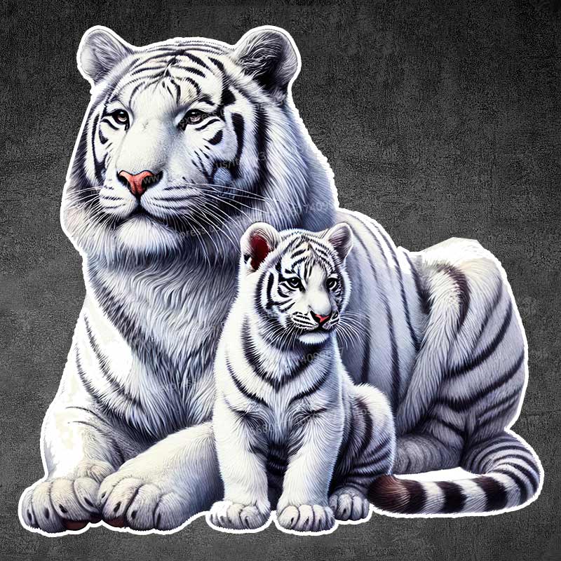 Majestic White Tiger Wildlife Art Car Sticker Waterproof Vinyl Decal On Bumper Rear Window Laptop Self-adhesive Decal Y168