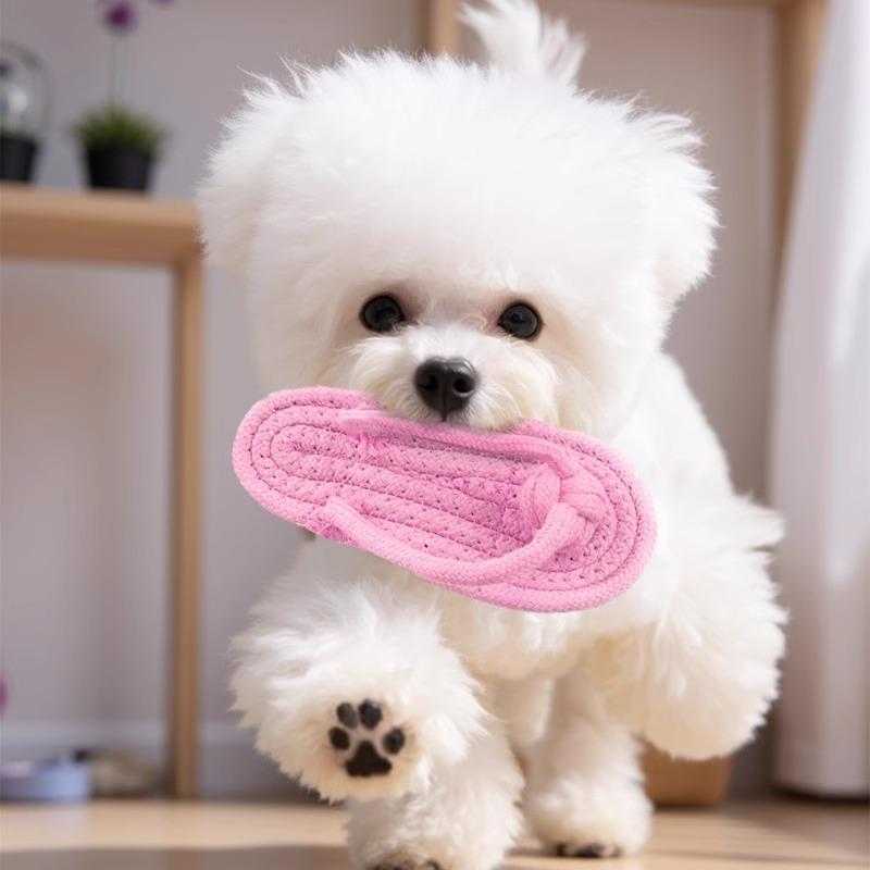 Pet Interactive Chewing Toy Cotton Slipper Rope for Small To Large Dogs Teeth Training Molar Dog Accessory