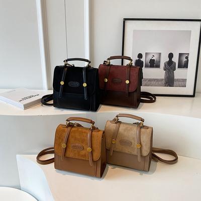 Niche Backpack Women's New British Retro Fashion Fashion High Sense Portable Backpack