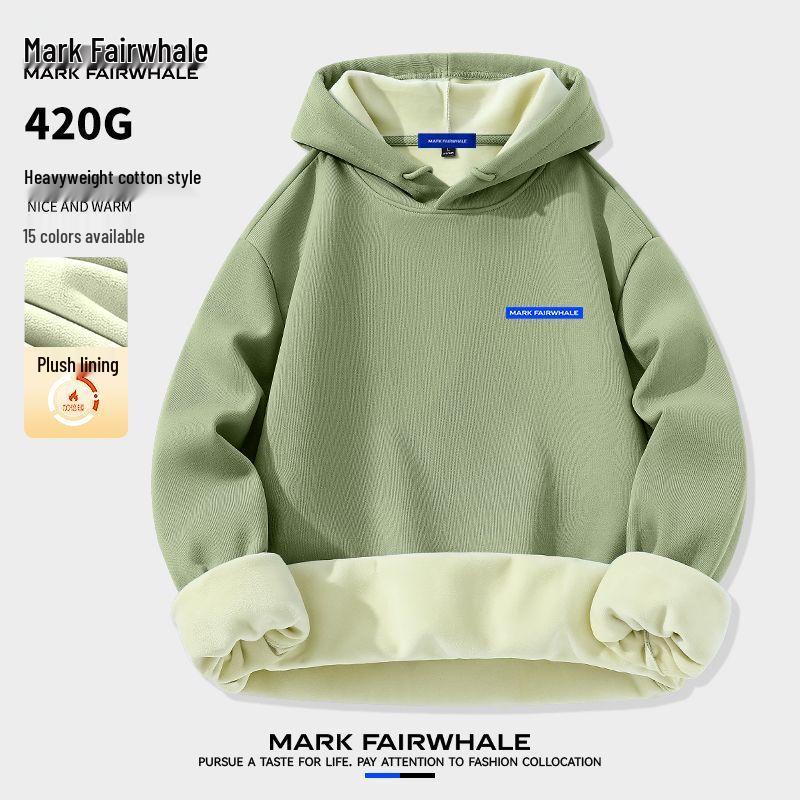 Mark Hua Fei Herren Schweres Fleece Kapuzensweatshirt