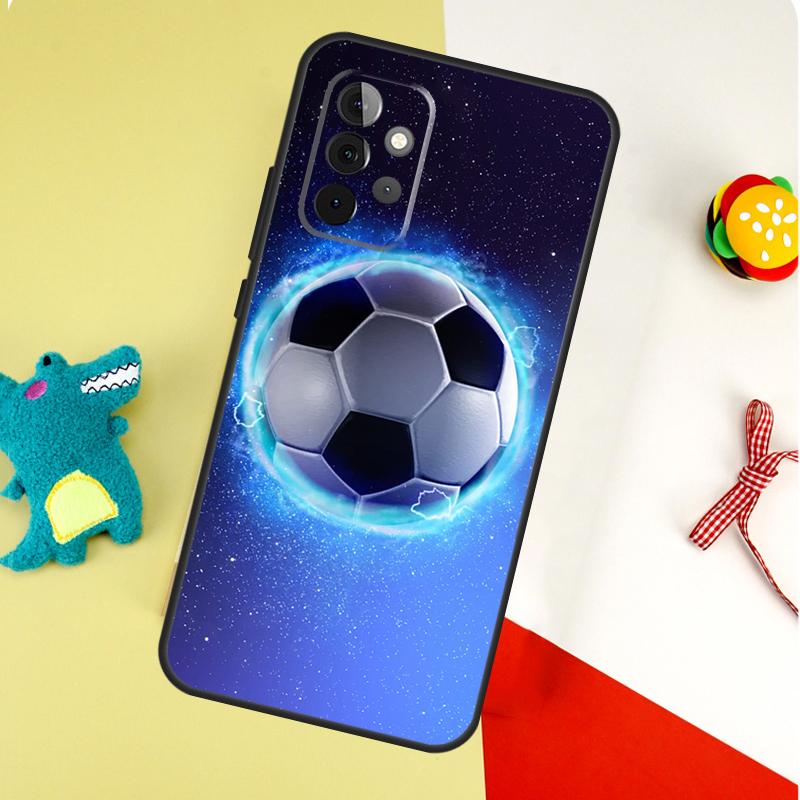 Football Soccer Ball For Samsung Galaxy A55 A35 A15 A54 A34 A14 A53 A33 A13 A05 A06 A16 A22 A32 A52 Phone Case