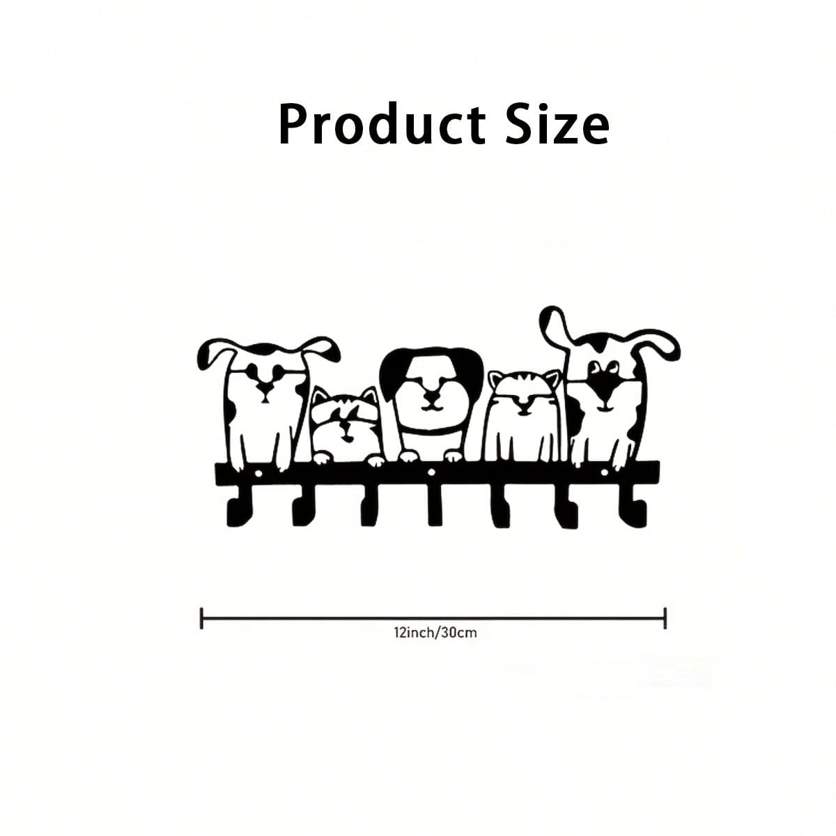 Dog Lover Gift Metal Key Hook Wall Art Rustproof Pet Sculpture Home Decor TY-100920