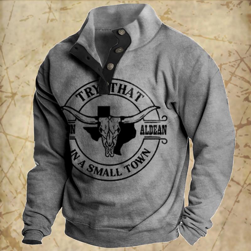 Vintage Men's Hoodies Autumn Long Sleeved Street Button Pullover Oversized Clothing for Men Sweatshirt Fashion Casual Hoodie