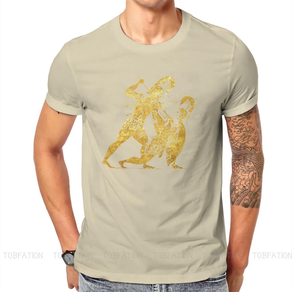 Achilles Penthesilea Antike Griechen Spartaner T-Shirt Grafik Punk T-Shirt Streetwear Homme Reine Baumwolle Übergroße T-Shirts Tops
