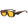Black Frame Rectangular Sunglasses With Uv400 Protection For Outdoor Activities And Fashion Style