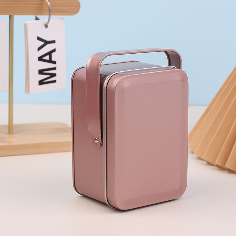 New Sale Tinplate Storage Handheld Box Old-fashioned Rectangular Iron Box Cake Packaging Box Durable With Lid Candy Cookies Box