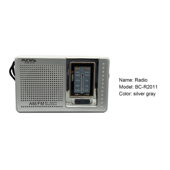 BC-R2011 FM World Receiver Telescopic Antenna Great Reception Easy to Carry Mini Portable Pocket AM FM Radio for Entertainment