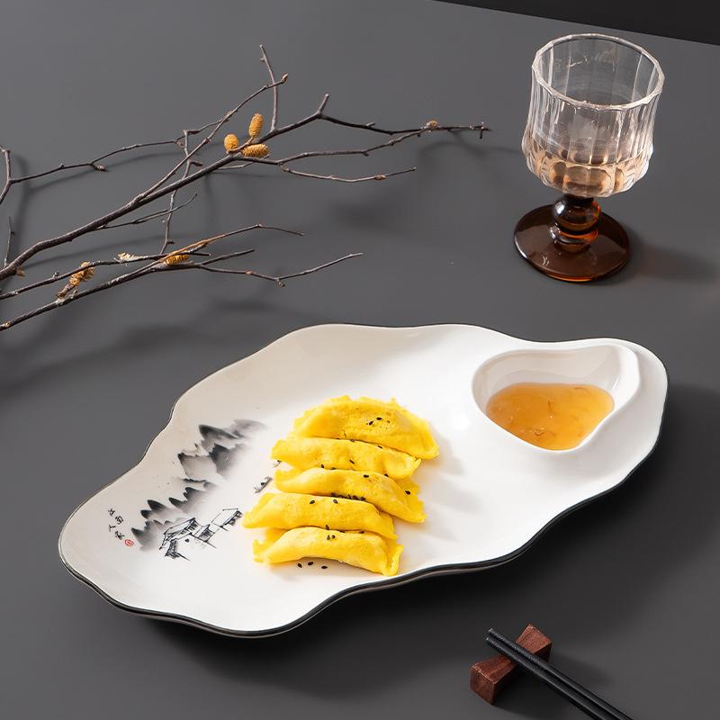 High-Value Dumplings, Plates With Vinegar Plates, Hotel Creative Snack Plates, Household Mother And Child Plates, Grid Plates, Dessert Plates