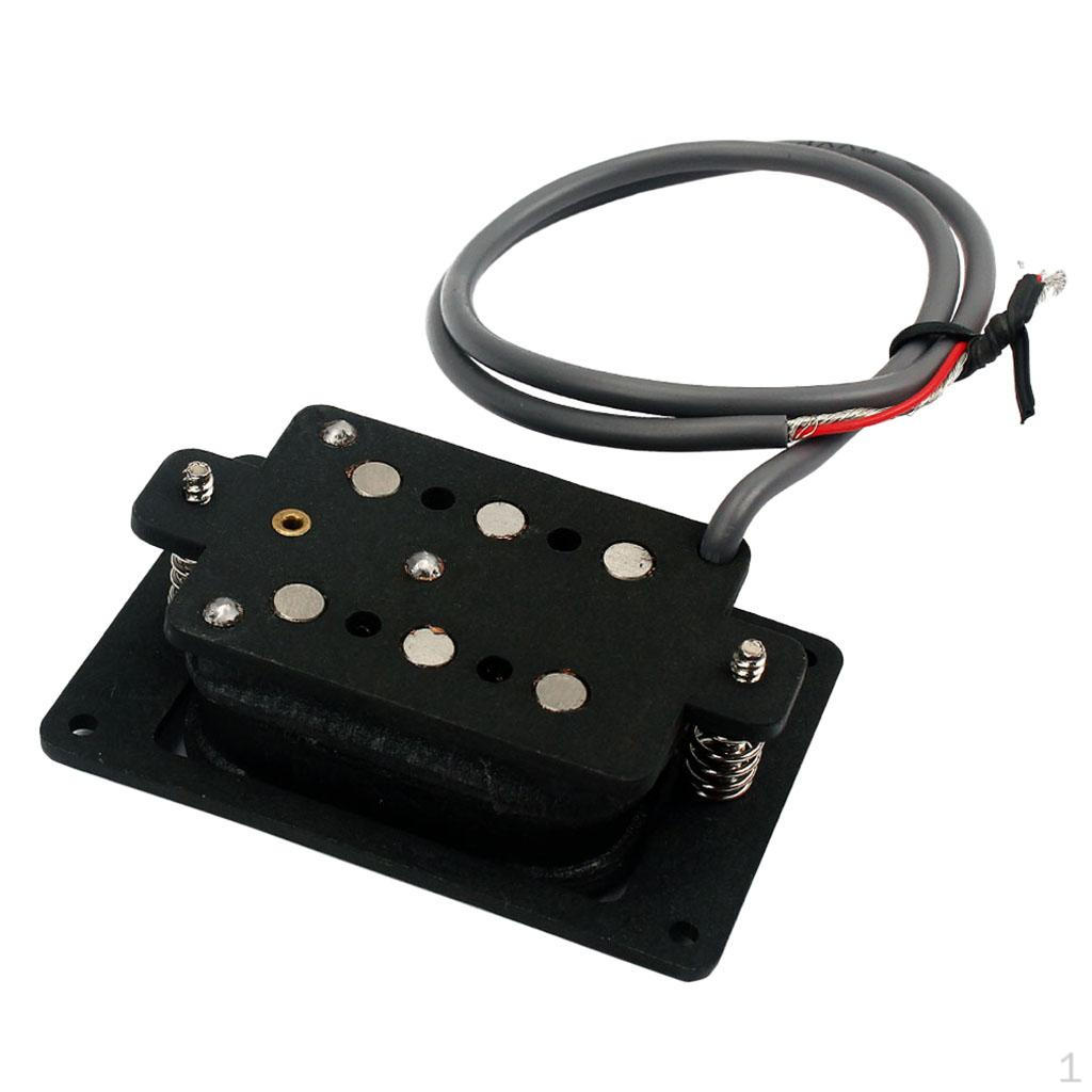 Hand Wound Double Coil Pickup Black for 3 String Cigar Box Guitar