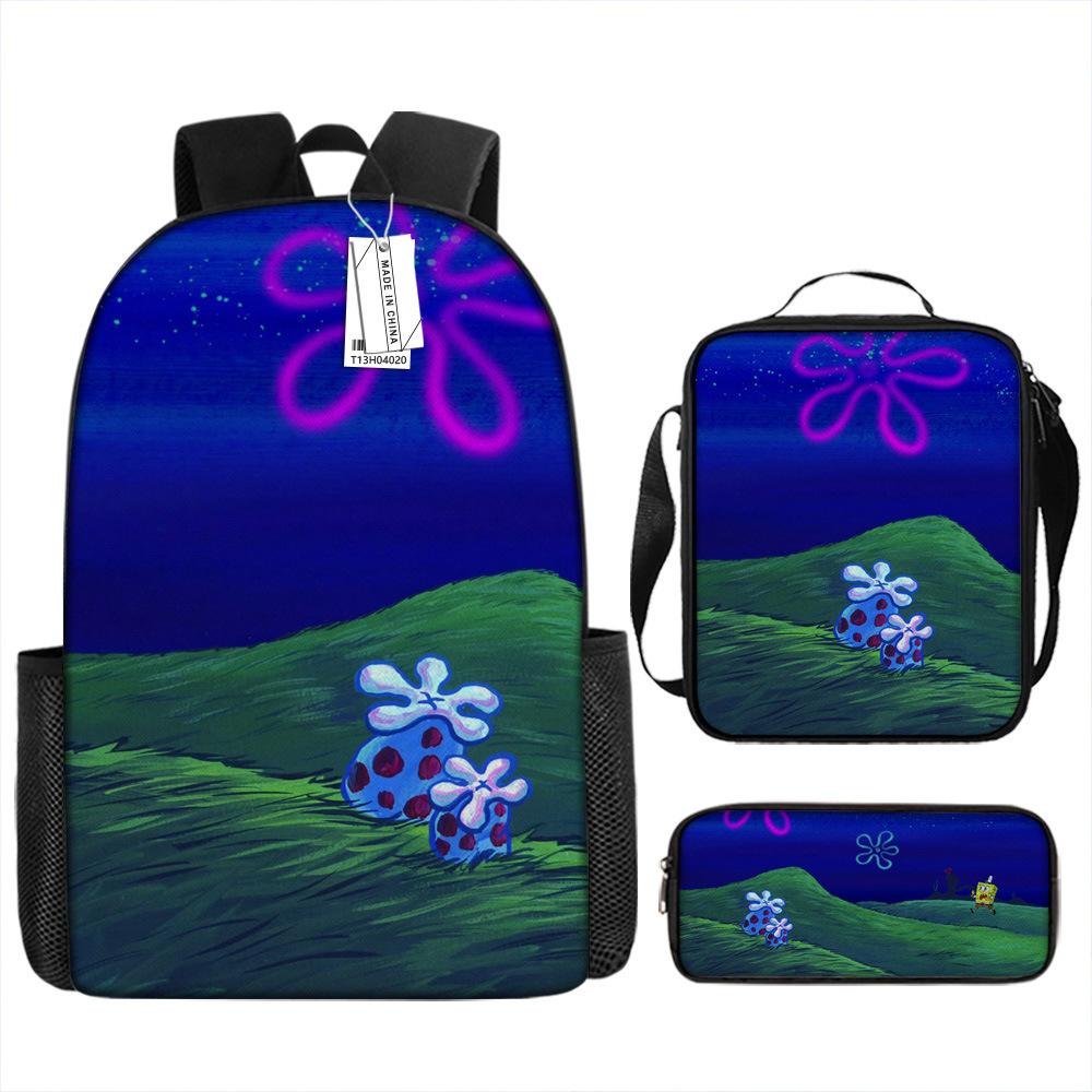 Spongebob Squarepants Children'S School Bag Male And Female Students Backpack Kindergarten Cute Cartoon Backpack Pencil Bag