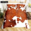 Brown Cowhide Duvet Cover Patchwork Cow Fur Farm Animal Bedding Set Western Farmhouse Retro Style Quilt Cover For Bedroom Decor