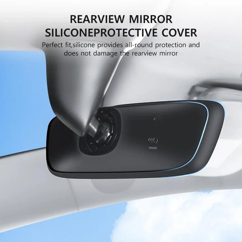 Car Interior Silicone Protective Cover For Tesla Model Y Juniper 2025 Central Control Display Rearview Mirror Protective Cover