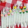 50pcs Cute Floral Pattern Gel Pens Small White Pen Quick-Drying Ink Smooth Writing Multi-Color Mixed Pack Ladies Office