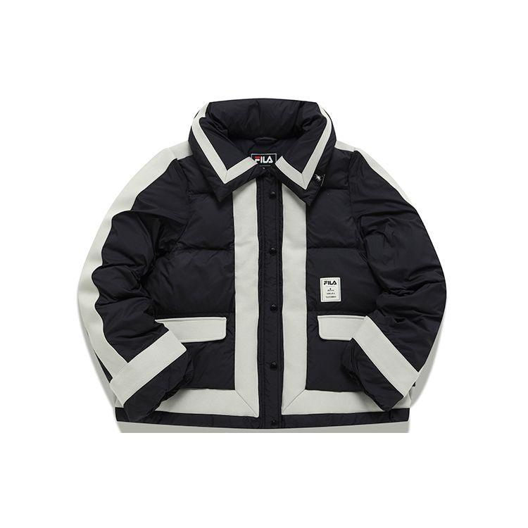 

FILA X MIHARA YASUHIRO Collaboration Loose Warm Color Block Down Jacket Women Outerwear Black F11W143904F-BK XXL