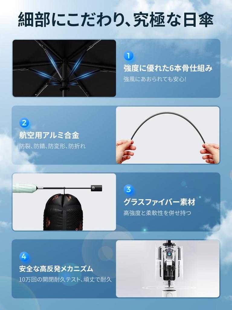 Folding Parasol with UV Light and Heat Improved Automatic UPEB Folding UV Suitable for Sun and Suitable for and Includes Storage A Perfect Gift for or