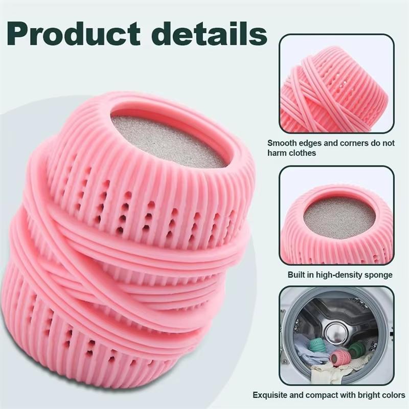 3/6PCS Washing Machine Laundry Ball Reusable Dryer Balls Clothes Cleaning Ball Fabric Softener Dispenser Ball for Washer