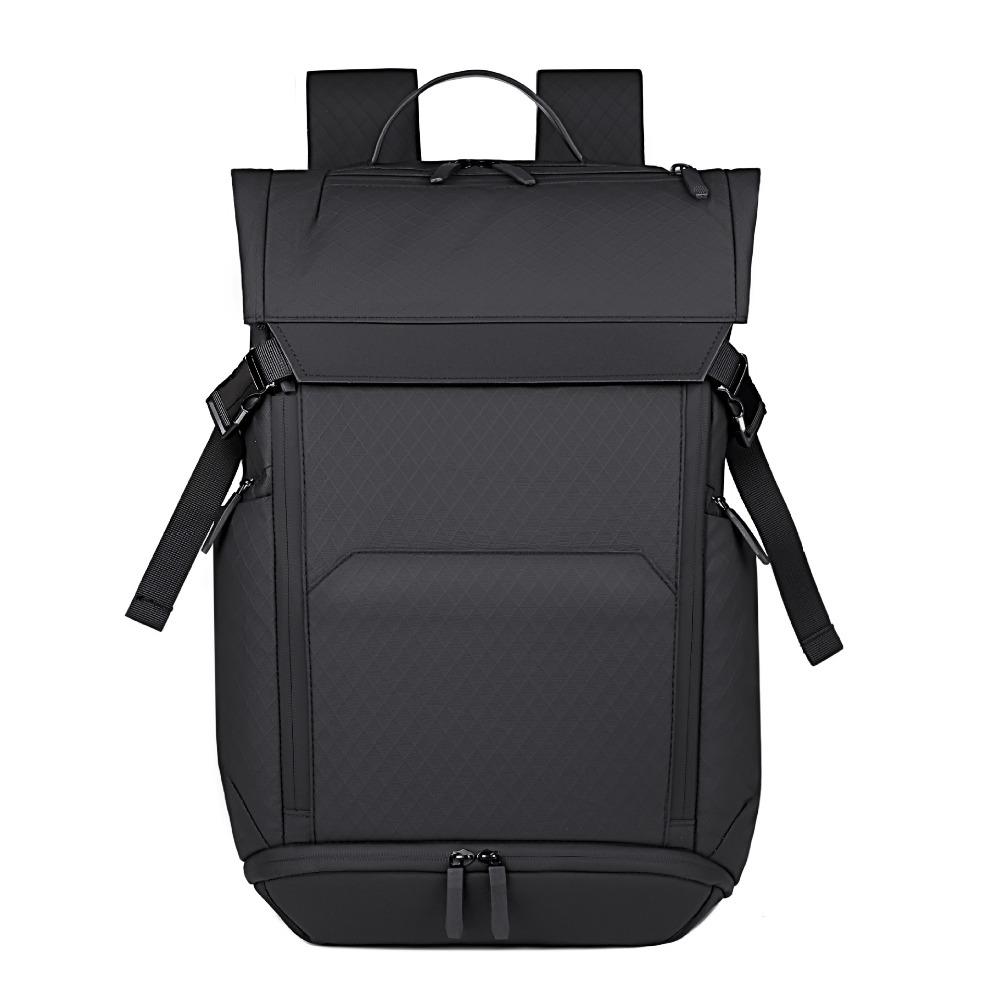 

Leather film backpack men s large-capacity business travel computer bag fashion leisure travel bag Chinese college student schoolbag women 30*20*48 чорний