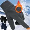 Gants épais en polaire pour hommes femmes hiver chaud thermique doigt entier gant outddor coupe-vent course ski cyclisme moufles