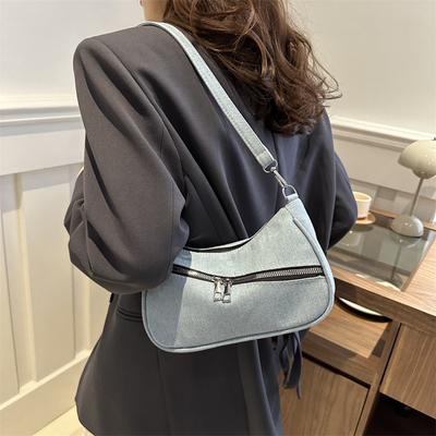 Summer Washed Denim Underarm Bag Texture Bag 2025 New Fashion Women's Bag Shoulder Bag Handbag
