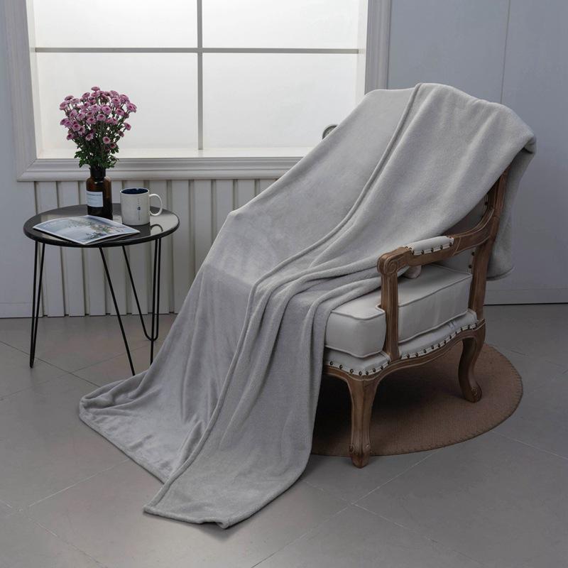 Kuschelige Winter Einfarbig Korallenfleece Flanelldecke - Antistatisch, Einlagig