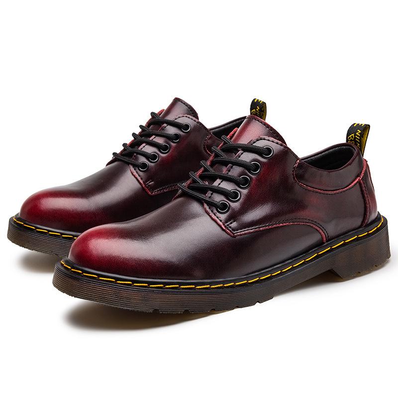 Spring And Summer Tooling Men'S Shoes Low-Top Big-Headed Martin Boots Genuine Leather Casual Men'S Retro Shoes