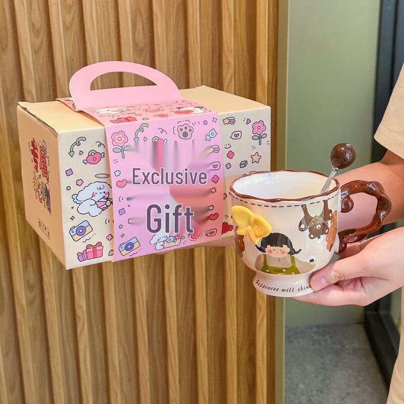 

Cute Butterfly Ceramic Coffee Mug with Spoon