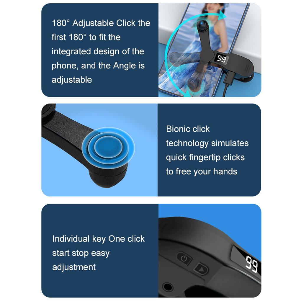 ABS Inteligentny Stukacz Palcem Do Transmisji Na Żywo Interakcja w Grze Automatyczny Ekran Do Klikania Telefon