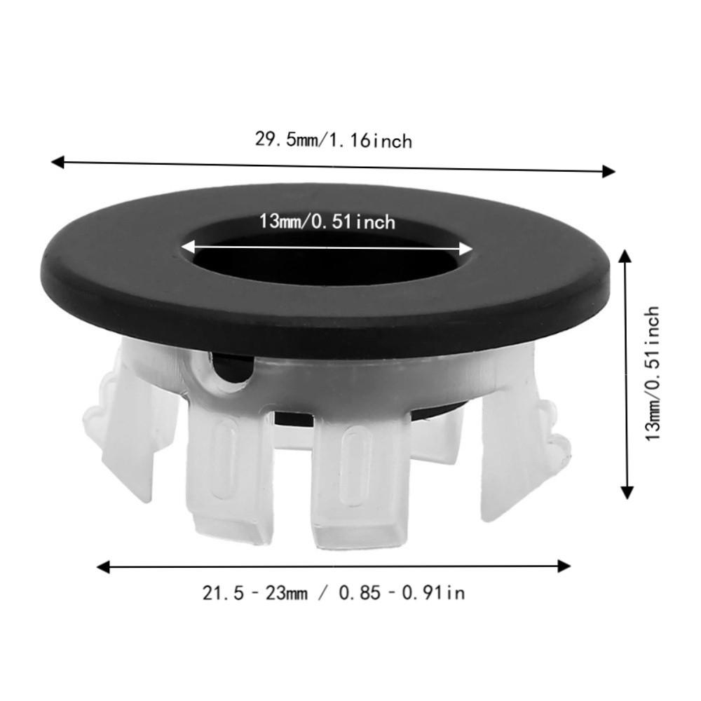 6Pcs Circular Sink Overflow Rings Round Shape Hole Cover Easy Fit Overflow Drain Cover  Kitchen Sink