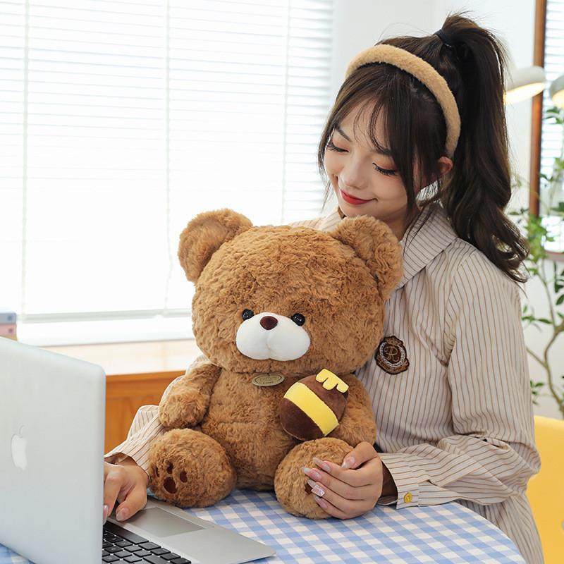 Plush Honeypot Bear Doll Toy Children Comfort Birthday Holiday Gift Boy Girl