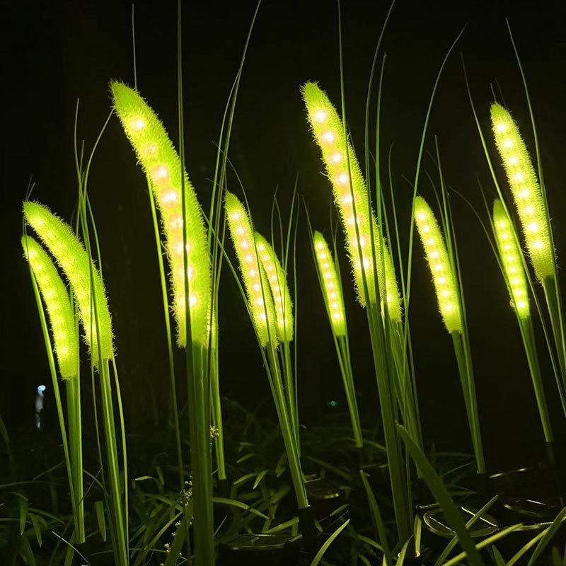 Outdoor LED Solar Simulation Dog Tail Grass Lamp, Park Square Courtyard Landscape Lawn Lamp