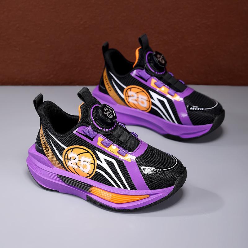 

Boys Breathable Mesh Running Shoes - Lightweight, Soft Sole, Wear-Resistant, Casual 2025 32 чорний/фіолетовий