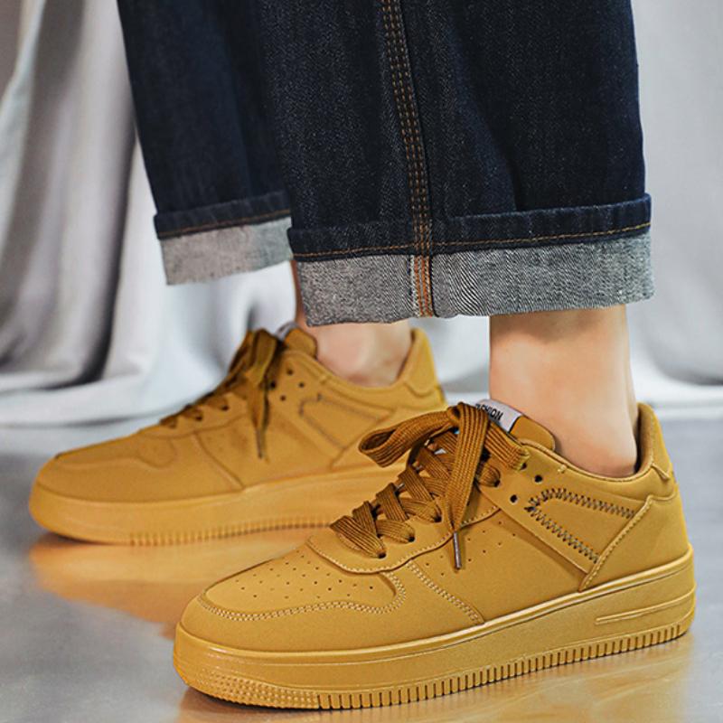 Fashion Men's Sneakers Casual Sports Shoes for Men PU Leather Breathable Lightweight Shoe Mens Flat White Tenis Shoes Zapatillas