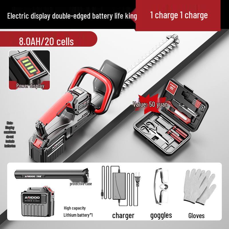 Rechargeable German Electric Hedge & Tea Tree Pruning Shears - Lithium Powered Garden Trimmer