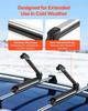 Ski & Snowboard Roof Rack, Carry up to 4 Pairs of Skis or 2 Snowboards, 2 PCS Aluminum Universal Car Roof Rack with Lock & Rubber Padding, Carrier for
