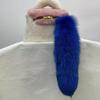 Natural Colorful Nine-Tailed Fox Tail Keychain Pendant for Women's Bags
