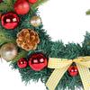 Christmas Wreath Decoration with Bowknot Garland Holiday Gift Artificial Ornament Front